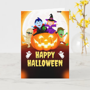 Cute Halloween Cards Ghosts, Pumpkins