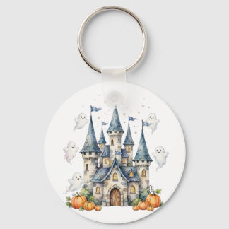 Cute Halloween Castle Ghosts Pumpkin Kids Keychain