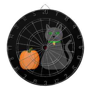 Cute Halloween Cat and Pumpkin Dartboard