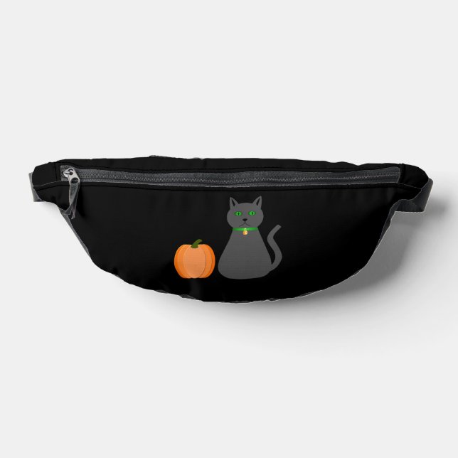 Cute Halloween Cat and Pumpkin Fanny Pack (Lay Down)