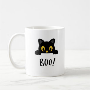Cute Halloween Cat Coffee Mug Design