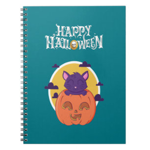 Cute Halloween Cat - Happy Halloween Notebook