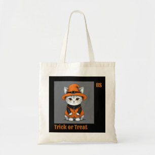 Cute Halloween cat in Disguise Trick or Treat Tote Bag