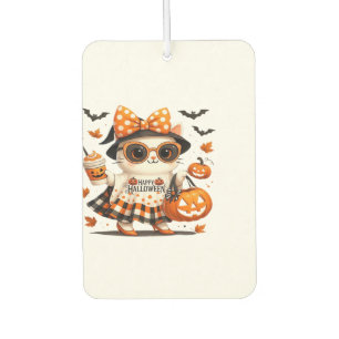 Cute Halloween Cat � Kawaii Witch Kitty with Pumpk Air Freshener