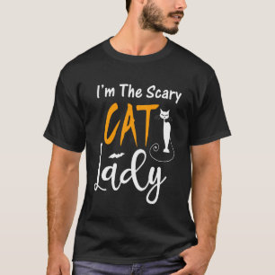 Cute Halloween Cat Lovers - Funny Cat Mom Scary Ca T-Shirt