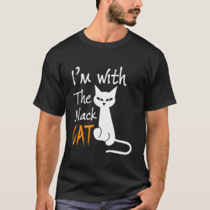 Cute Halloween Cat Lovers - Humour With Black Cat T-Shirt