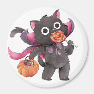 Cute Halloween Cat Magnet