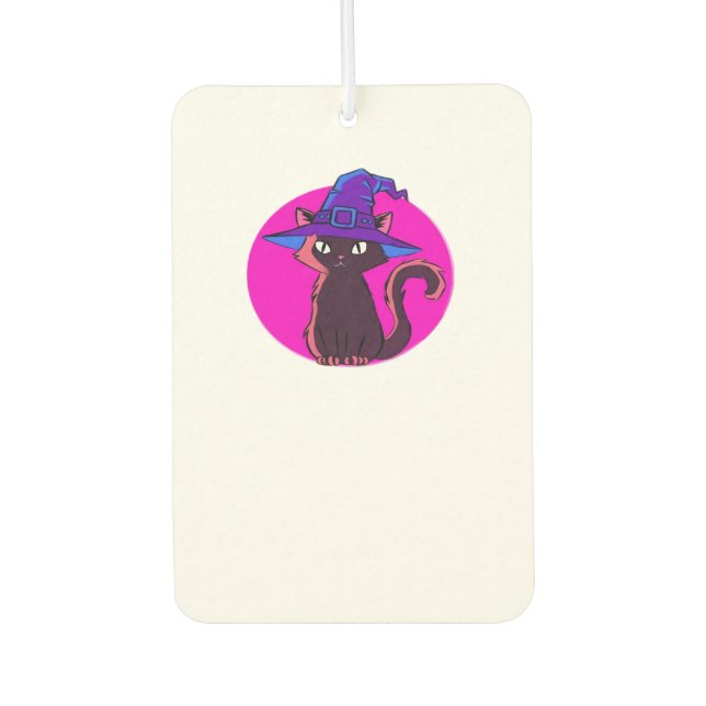 Cute Halloween Cat Oversized T-Shirt Air Freshener (Front)