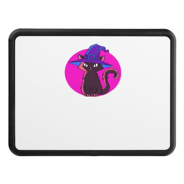 Cute Halloween Cat Oversized T-Shirt Trailer Hitch Cover (Front)