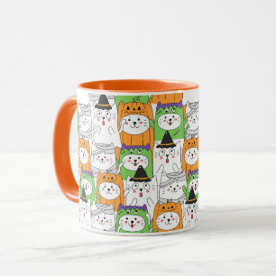 Cute Halloween Cats Mug