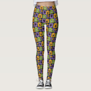 Cute Halloween Character Small Mummies & Skeletons Leggings