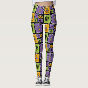 Cute Halloween Characters Frankensteins & Zombies Leggings