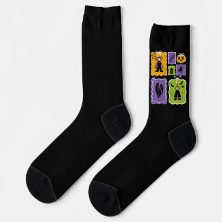 Cute Halloween Characters Vampire and Witch Socks