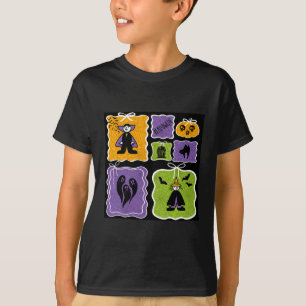 Cute Halloween Characters Vampire and Witch T-Shirt