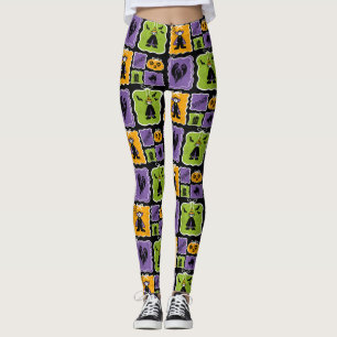Cute Halloween Characters Vampires & Witches Leggings
