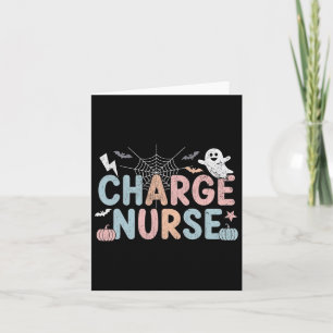 Cute Halloween Charge Nurse Nursing  Card