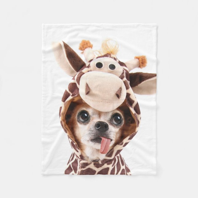 Cute Halloween Chihuahua Fleece Blanket (Front)