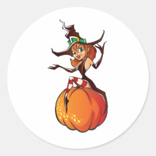 Cute Halloween Classic Round Sticker