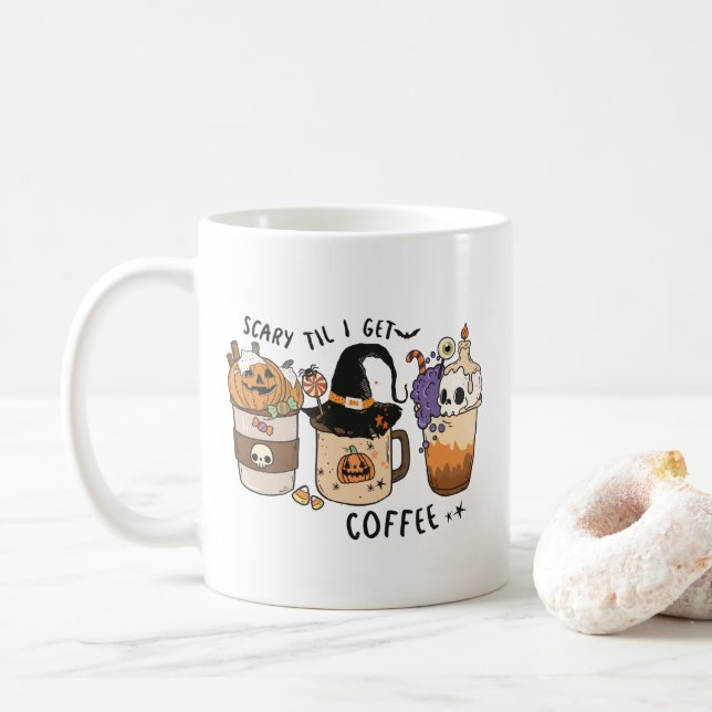 Cute Halloween Coffee Lover    Mug (With Donut)