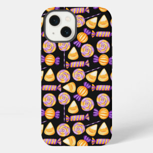 Cute Halloween Corn Candy Sweets Lollipop Black iPhone 13 Case