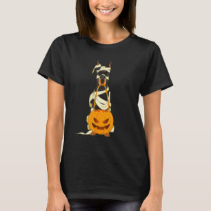 Cute Halloween Costume Doberman Pinscher Mummy Dog T-Shirt