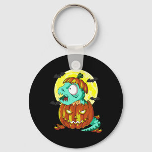 Cute Halloween Costume T-rex Lover Pumpkin Thanksg Keychain