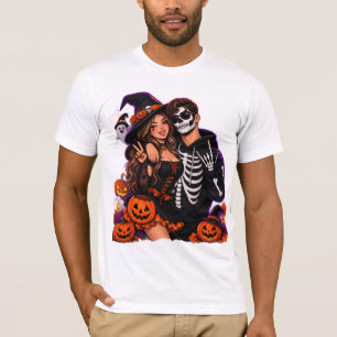 Cute Halloween Couple Costume T-Shirt – Spooky Cou