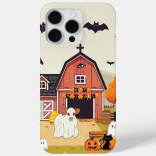 Cute Halloween cow and farm iPhone 15 Pro Max Case