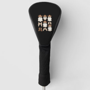 Cute Halloween Cowboy Ghost Golf Head Cover