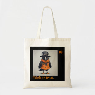 Cute Halloween crow in Disguise Trick or Treat Tote Bag