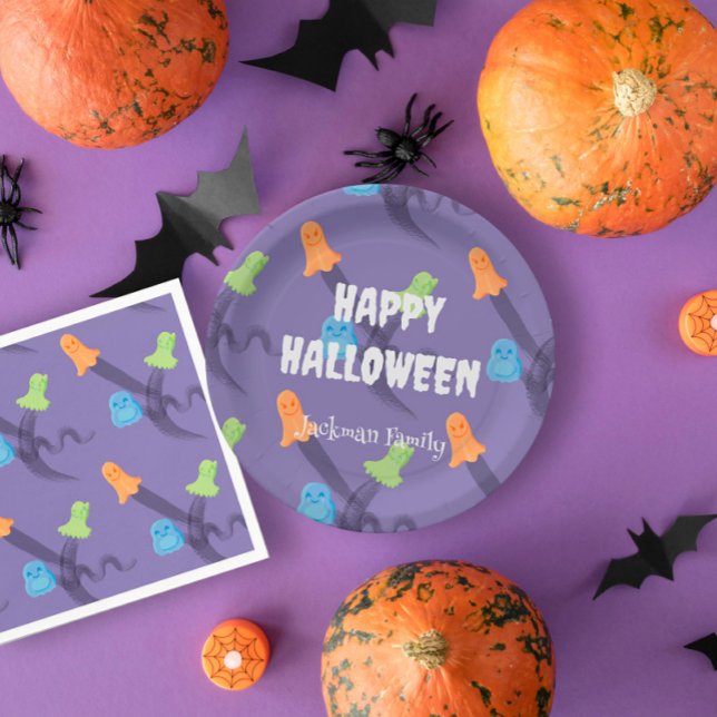 Cute Halloween customizable Paper Plate (Cute Halloween customizable Paper Plates
)