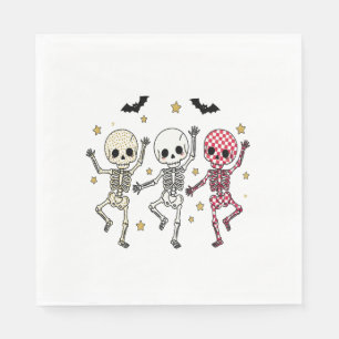Cute Halloween Dancing Skeletons Napkin