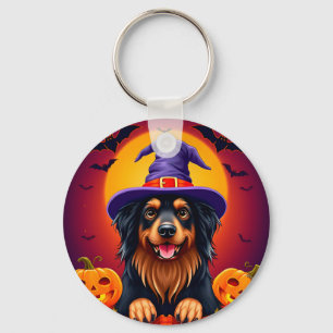 Cute halloween dog keychain