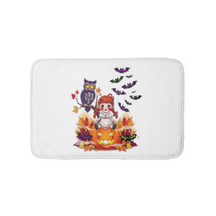 Cute Halloween Doll Owl Bath Mat