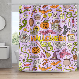 Cute Halloween Doodle Pattern