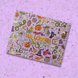 Cute Halloween Doodle Pattern Jigsaw Puzzle
