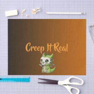 Cute Halloween Dragon Pattern Tissue Paper