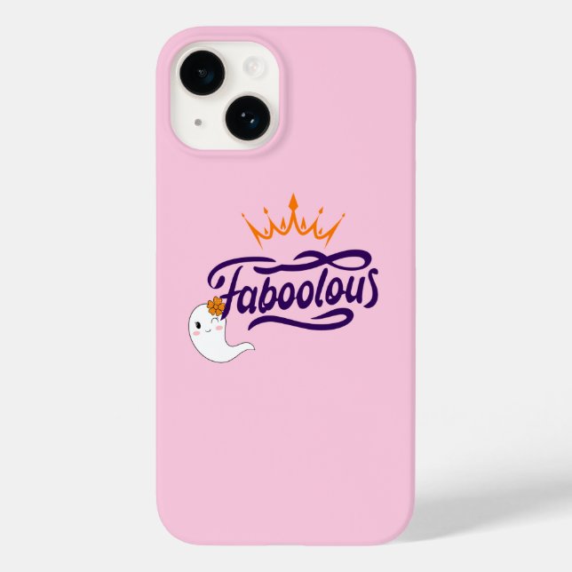 Cute Halloween, Faboolous, Cute Ghost, Preppy  Case-Mate iPhone Case (Back)