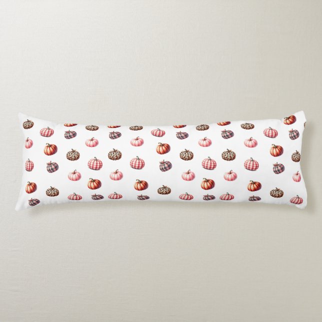 cute Halloween/Fall pumpkin pattern Body Pillow (Front)