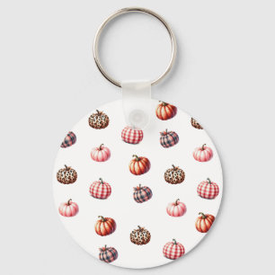 cute Halloween/Fall pumpkin pattern Keychain