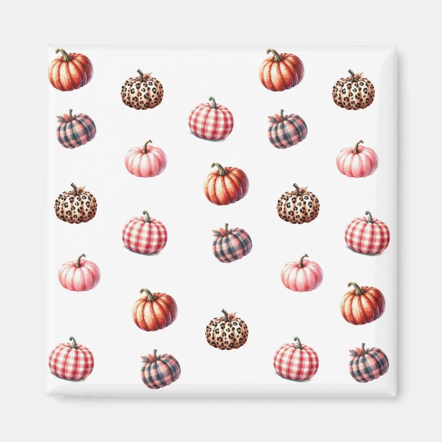 cute Halloween/Fall pumpkin pattern Magnet (Front)