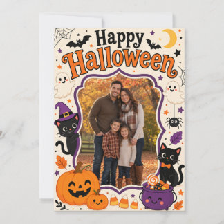 Cute Halloween Family Photo Card | Happy Halloween