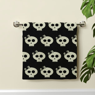 Cute Halloween fille Motif crâne noir