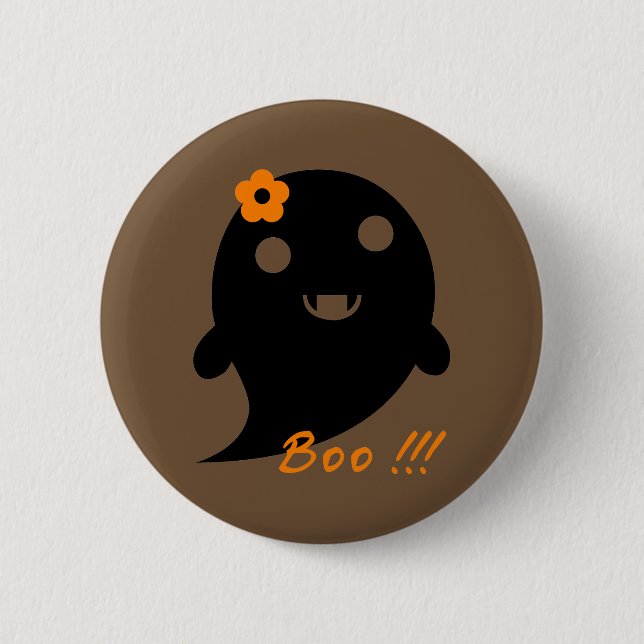 Cute Halloween Ghost 2 Inch Round Button (Front)