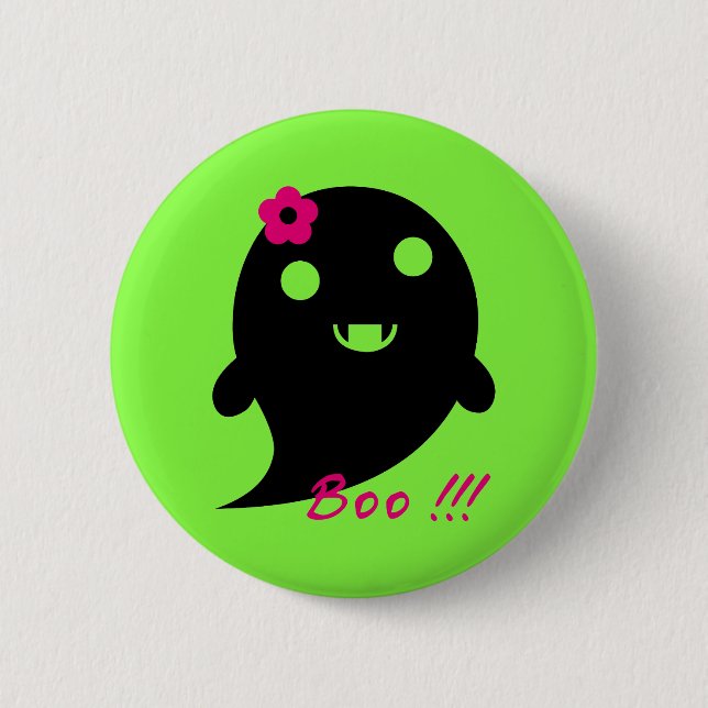 Cute Halloween Ghost 2 Inch Round Button (Front)