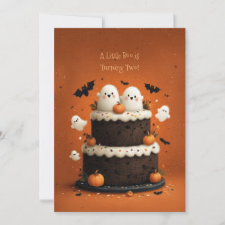 Cute Halloween Ghost A Little Boo Invitation