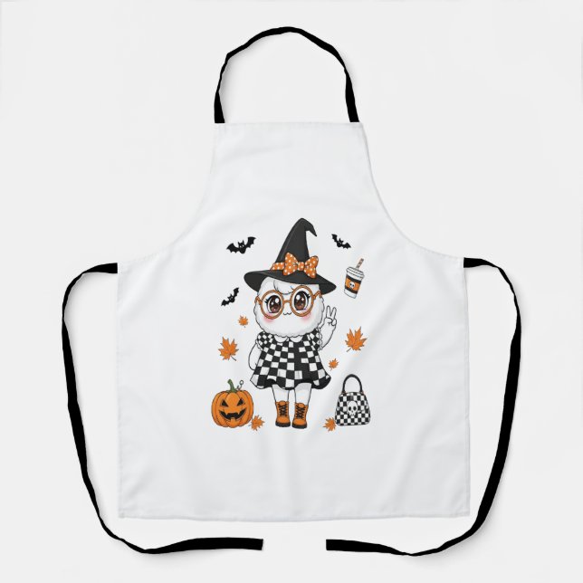 Cute Halloween Ghost Apron (Front)
