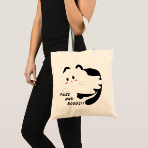 Cute Halloween Ghost Black Cat Boo   Tote Bag