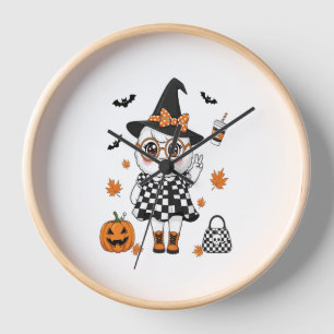 Cute Halloween Ghost Clock