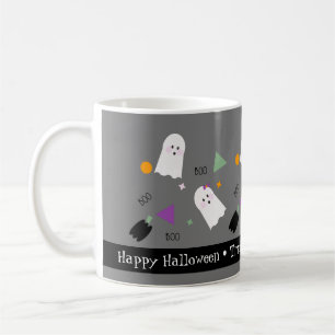 Cute Halloween Ghost Colourful Confetti Mix Coffee Mug